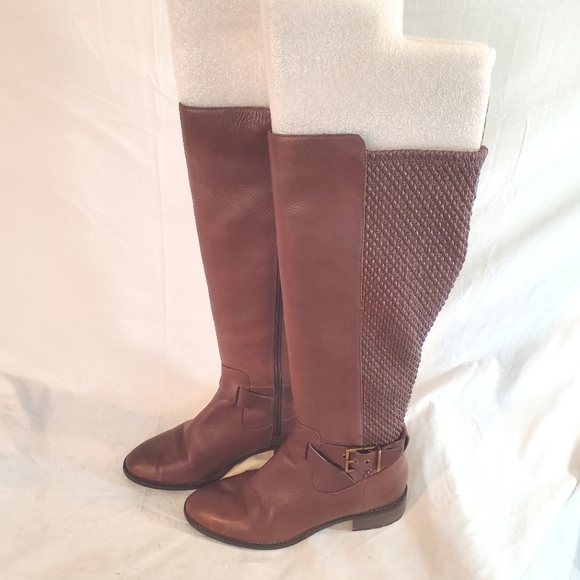 COLE HAAN Women’s Size 7.5 Brown Newburg Newcastle Waterproof Boot Leather - Picture 2 of 8